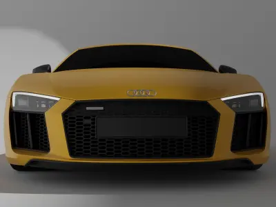 high-poly audi r8 3D model