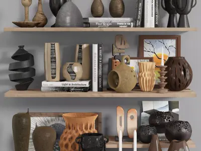 vase decorative set 01 3D model