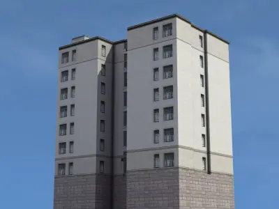 Luxury Apartment Building 3D model