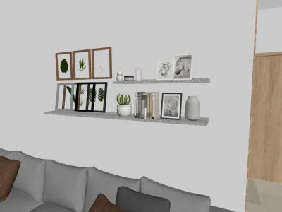 living room design scene Z 3D model