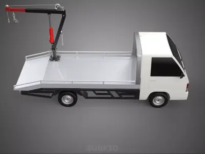 CRANE LIFTING SWIVEL WINCH HOIST JIB HOOK FLATBED TRUCK PICKUP 3D model