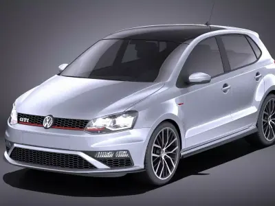 Volkswagen Polo GTI 5-door 2015 VRAY 3D model