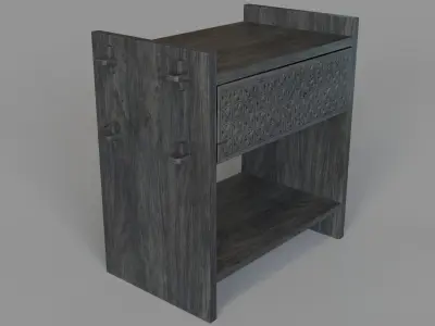 Sure Nightstand Black 3D model