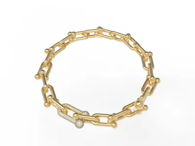 Link Hardwear Diamond Paved Bracelet 3D print model