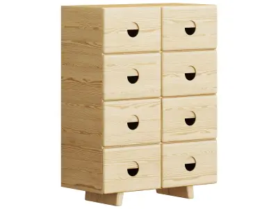 CRAFT BRASS SIDEBOARD HIGH 3D model