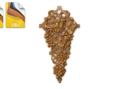 Bunch of grapes vine Decor 3D model 3D model