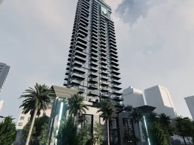 Azure Tower Exterior Design 3D model