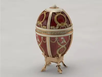 Objet Decoratif Oeuf Rosebud Faberge Free 3D model