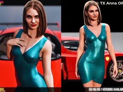 TX Anna OR Premium PACK for G9 G8 G8-1 Low-poly 3D model