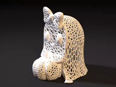Ghost with a pumpkin 3D print model