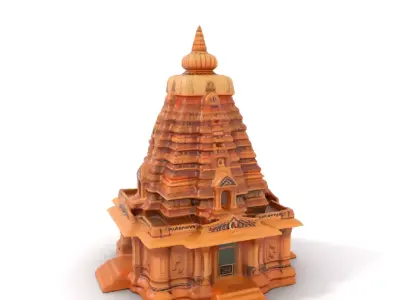 Ancient Temple Structure model pack Low-poly 3D model