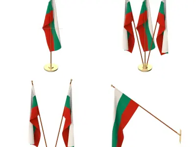 Bulgaria Flag Pack 3D model