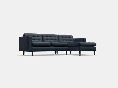 LANDSKRONA 3-seat sofa 10 Low-poly 3D model