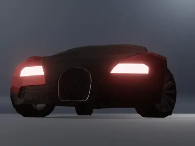 Low Poly Bugatti Veyron Low-poly 3D model
