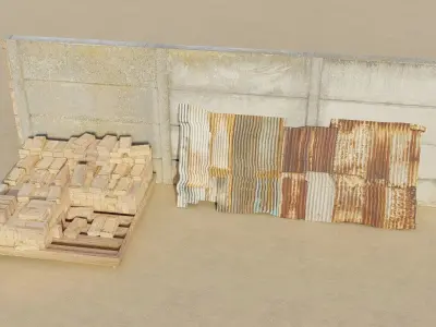 Brick Scrap Low-poly 3D model