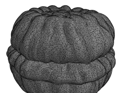 Abstract Braided Metallic Core Orb Low-poly 3D model