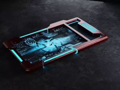 sci-fi tablet Low-poly 3D model