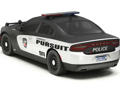 Car Police 3 Low-poly 3D model