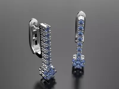 Unique earrings 3D print model