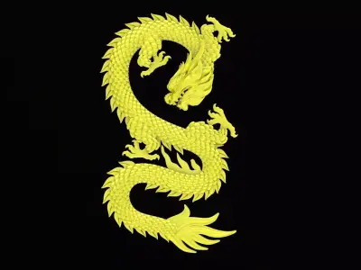 Chinese Dragon S Shape Jewelry Model  4773 3D print model