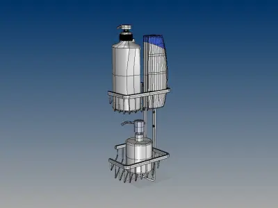 NURBS BATHROOM SHOWER SHELVES 3D model 3D model