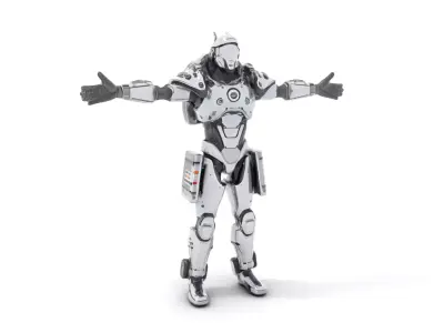 Sleek Robot Armor model pack Low-poly 3D model
