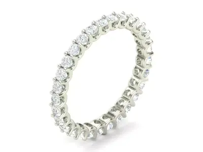 U Shaped Eternity Ring 2 point 1 mm stone size swiss 14 and EU54 3D print model