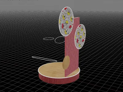 3D elegant oriental vertical expositor podium product placement Low-poly 3D model