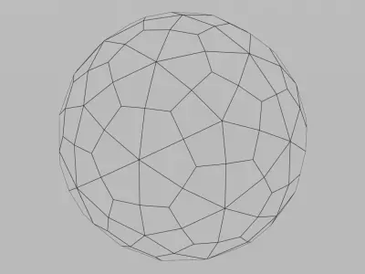 Football soccer ball Low-poly 3D model