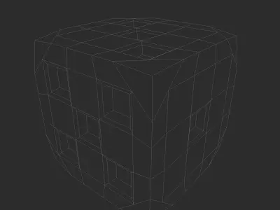 Red Playing Dice 3D model