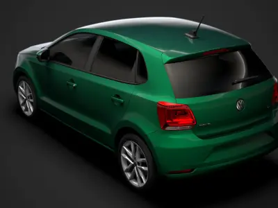Volkswagen Polo TSI 5d Typ6C 2017 3D model