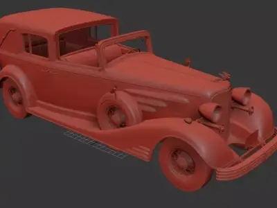 Cadillac V16 452 C town car 1933 3D print model