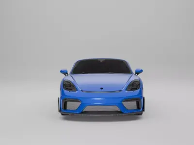 Porsche 718 Spyder GT4 RS Low-poly 3D model