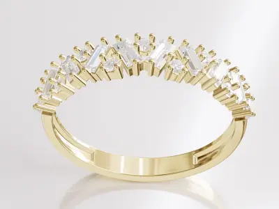 Jewelry Diamond Ring Model RG63 Free 3D print model