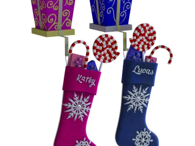 Christmas Socks 3D model