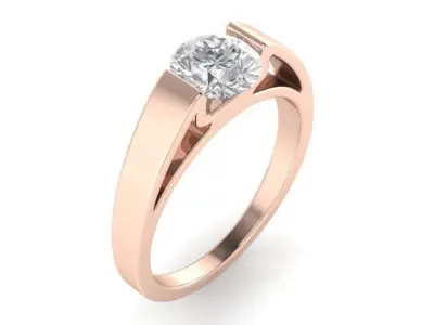 solitaire ring 3D model