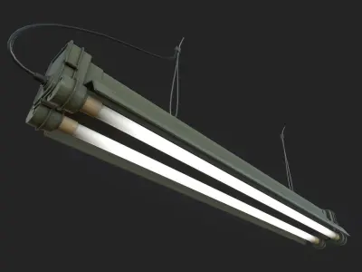Fluorescent Lamp Low-poly 3D model