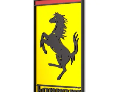 Ferrari Logo 05 3D print model