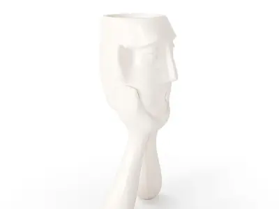 Abstract Figure Statue Pot 3 3D model