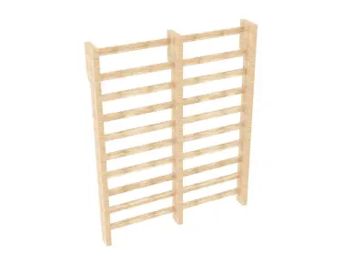 Gym Wall Bars Double 3D model