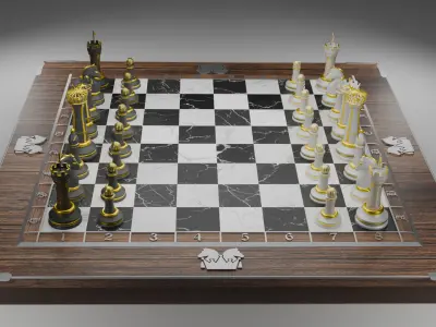 Modern Luxury Chess  3D model