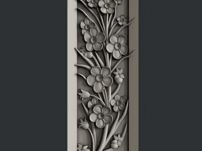 3d STL models for CNC router flower 3D model