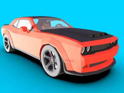 Dodge Challenger SRT Demon Low-poly 3D model
