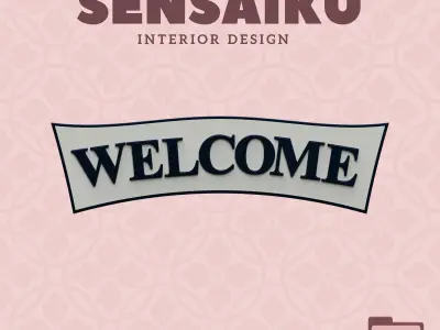 Pirate Marine Welcome Door Sign 3D Print File for DIY Home Decor 3D print model