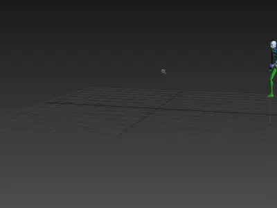 Running 3 skeleton 3D model