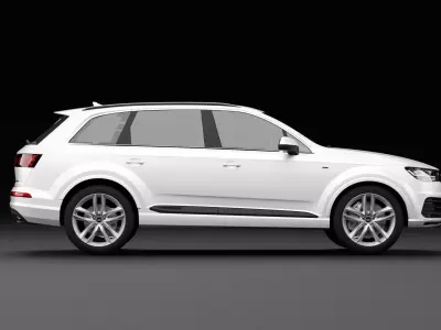 Audi Q7 Tfsi e White 3D model
