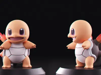 Pokemon - Fire Squirtle 3D print model