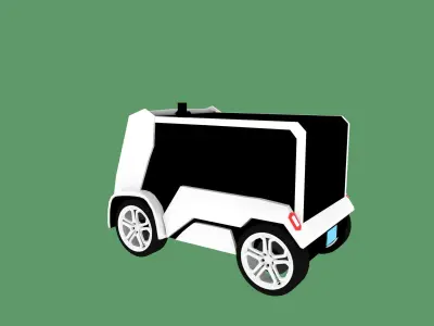 Low poly Futuristic Car 3d model Low-poly 3D model