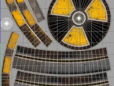 Radiation Sign  Low-poly 3D model