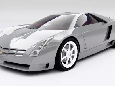 Cadillac Cien Concept 2002 Low-poly 3D model